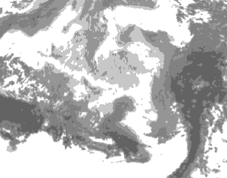 GDPS total cloud 138 hour forecast chart for Canada based on 2026/03/07 1200Z data