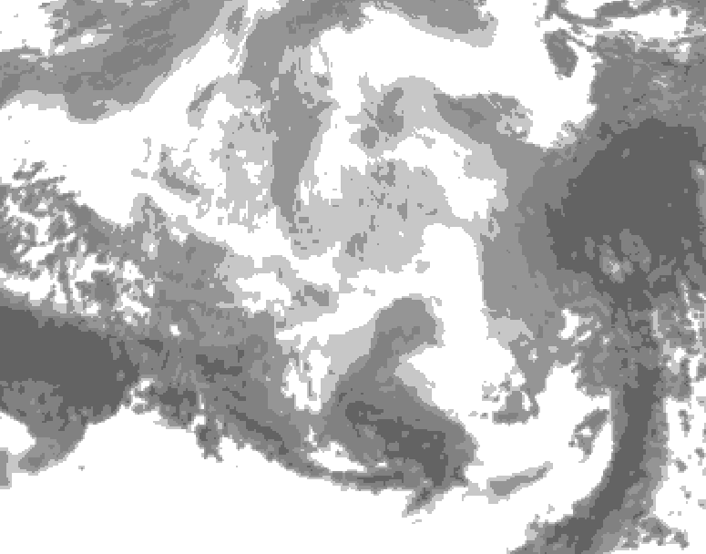 GDPS total cloud 144 hour forecast chart for Canada based on 2026/03/07 1200Z data