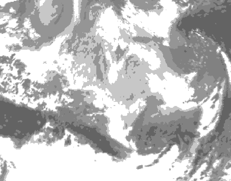 GDPS total cloud 162 hour forecast chart for Canada based on 2026/03/07 1200Z data