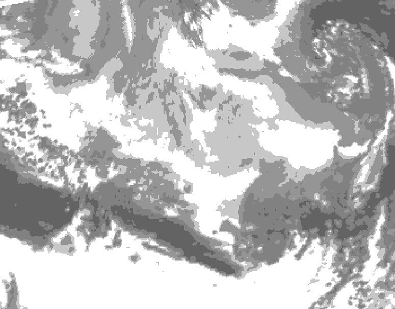 GDPS total cloud 168 hour forecast chart for Canada based on 2026/03/07 1200Z data