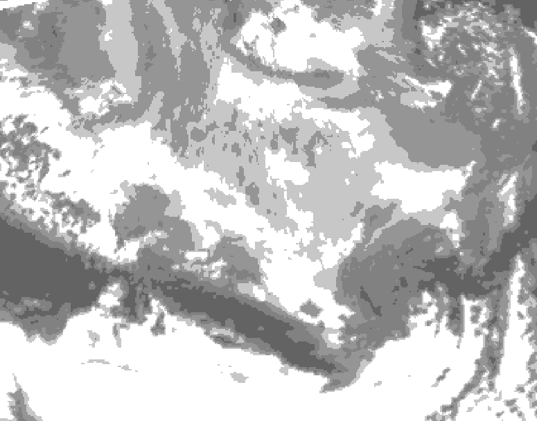 GDPS total cloud 174 hour forecast chart for Canada based on 2026/03/07 1200Z data