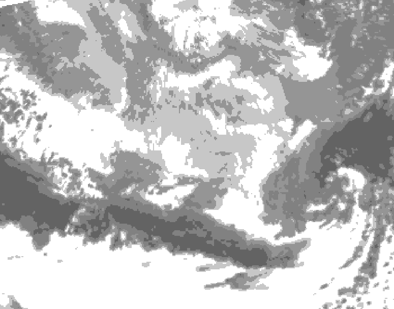 GDPS total cloud 186 hour forecast chart for Canada based on 2026/03/07 1200Z data