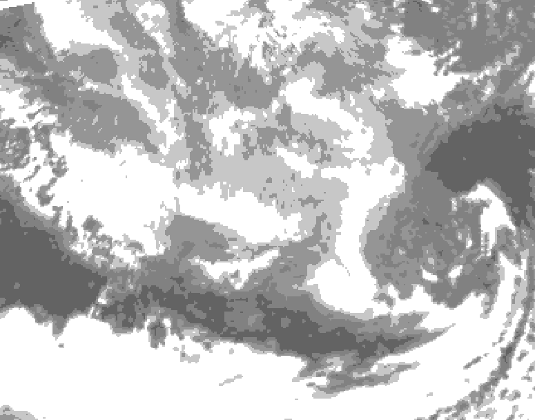 GDPS total cloud 192 hour forecast chart for Canada based on 2026/03/07 1200Z data