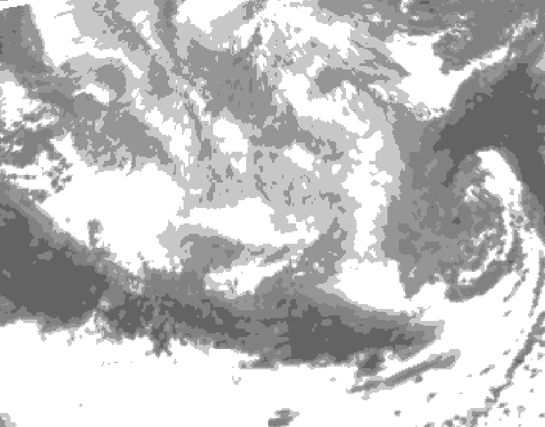 GDPS total cloud 198 hour forecast chart for Canada based on 2026/03/07 1200Z data