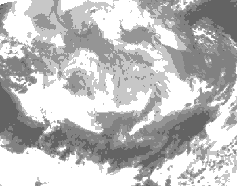 GDPS total cloud 216 hour forecast chart for Canada based on 2026/03/07 1200Z data