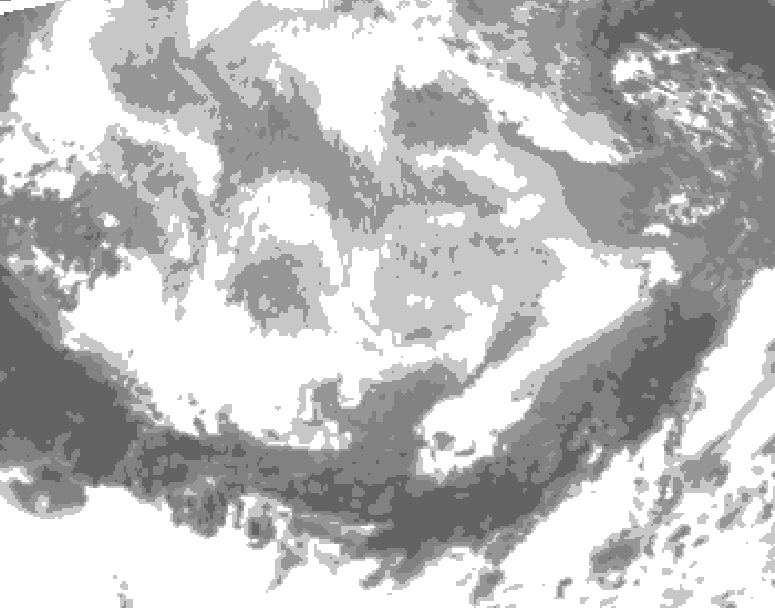 GDPS total cloud 222 hour forecast chart for Canada based on 2026/03/07 1200Z data