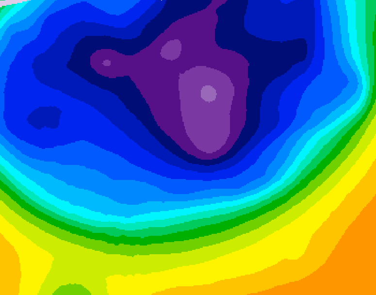 GDPS 500 millibar geopotential height 048 hour forecast chart for Canada based on 2026/03/08 0000Z data