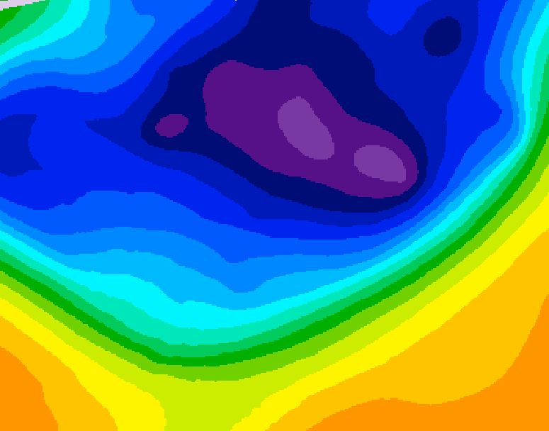 GDPS 500 millibar geopotential height 072 hour forecast chart for Canada based on 2026/03/08 0000Z data