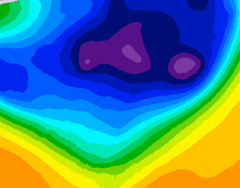 GDPS 500 millibar geopotential height 072 hour forecast chart for Canada based on 2026/03/08 1200Z data