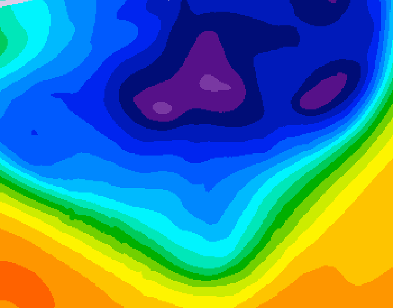 GDPS 500 millibar geopotential height 084 hour forecast chart for Canada based on 2026/03/08 1200Z data