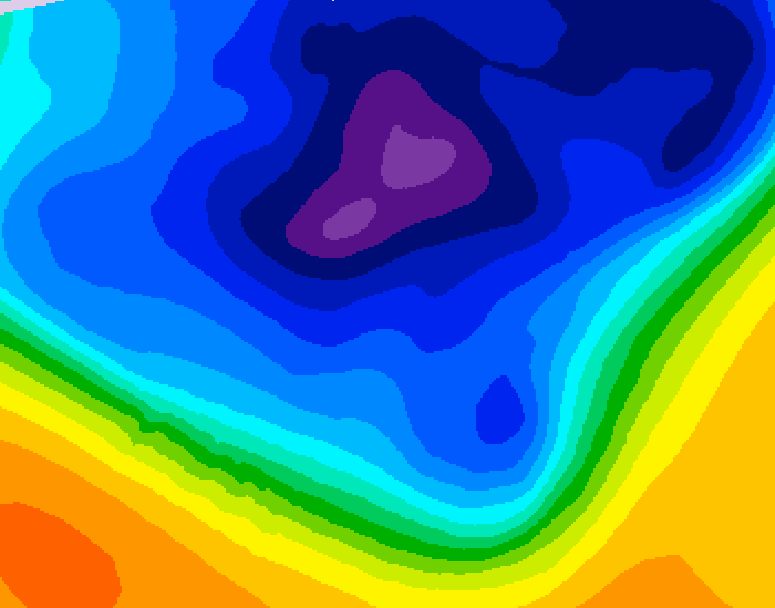 GDPS 500 millibar geopotential height 096 hour forecast chart for Canada based on 2026/03/08 1200Z data