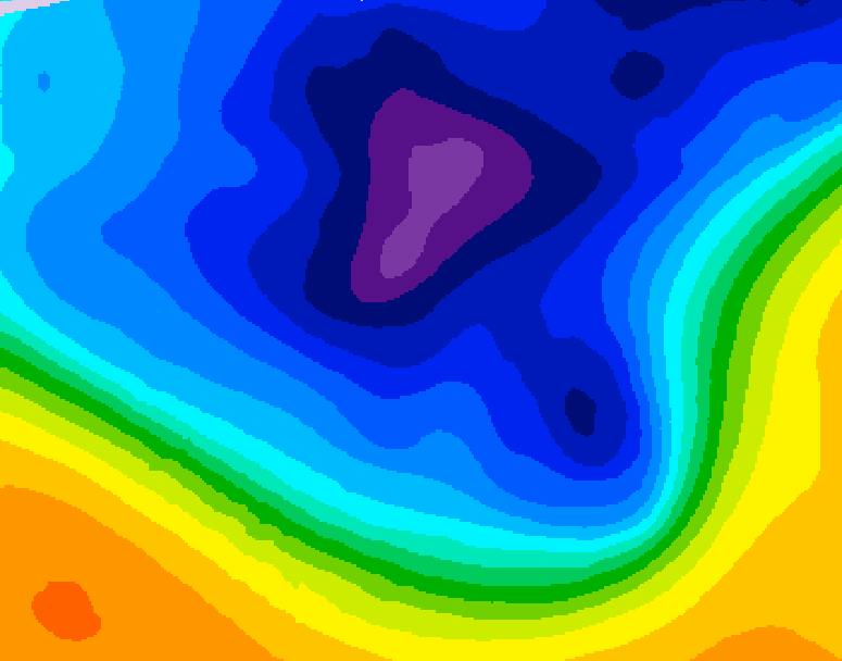 GDPS 500 millibar geopotential height 108 hour forecast chart for Canada based on 2026/03/08 1200Z data