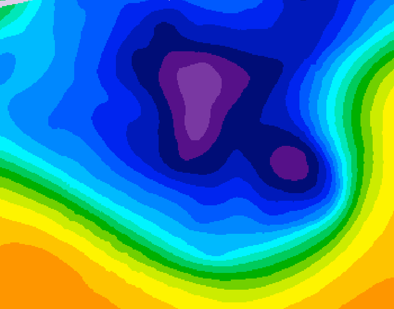 GDPS 500 millibar geopotential height 120 hour forecast chart for Canada based on 2026/03/08 1200Z data