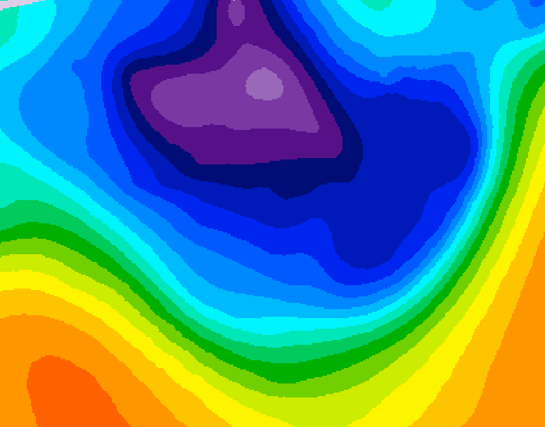 GDPS 500 millibar geopotential height 222 hour forecast chart for Canada based on 2026/03/08 1200Z data