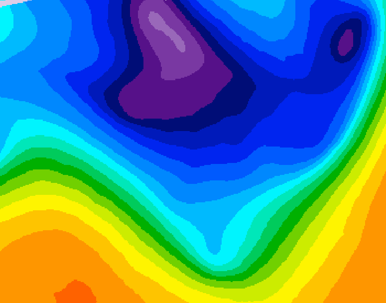 GDPS 500 millibar geopotential height 240 hour forecast chart for Canada based on 2026/03/08 1200Z data