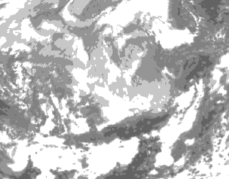 GDPS total cloud 060 hour forecast chart for Canada based on 2026/03/08 0000Z data
