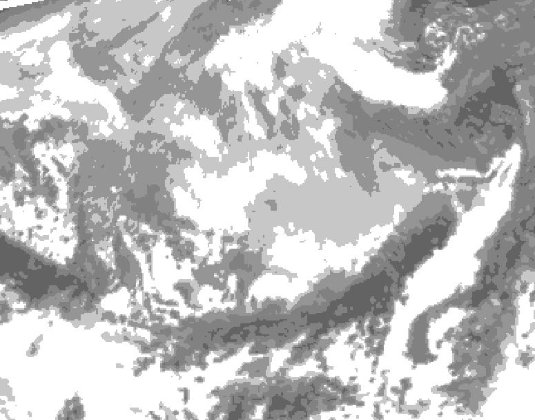 GDPS total cloud 072 hour forecast chart for Canada based on 2026/03/08 0000Z data