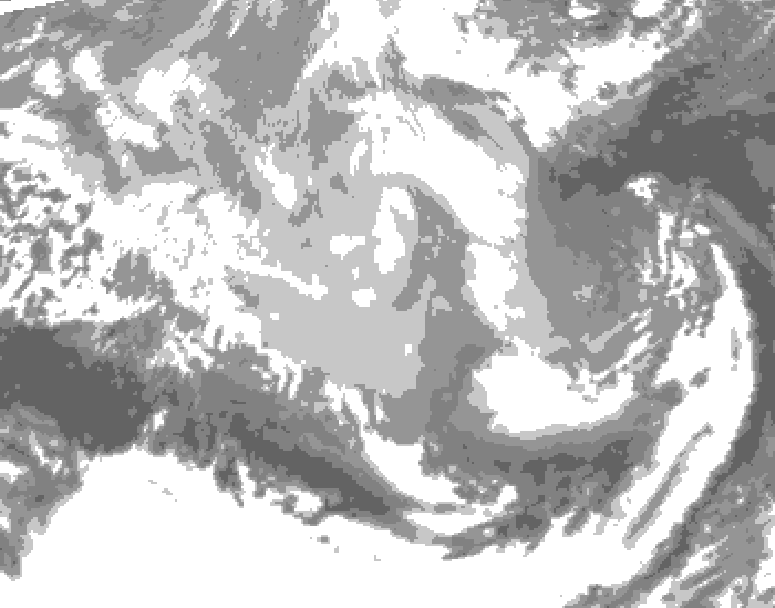 GDPS total cloud 144 hour forecast chart for Canada based on 2026/03/08 0000Z data