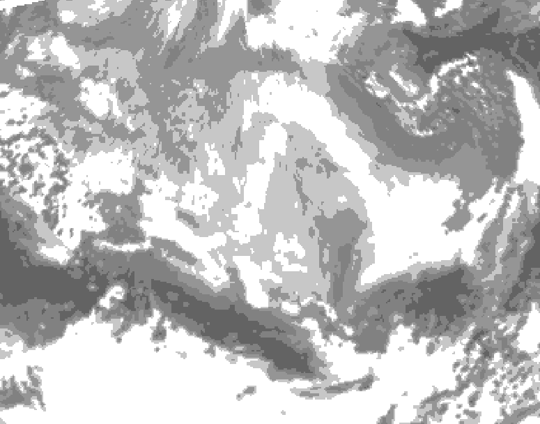 GDPS total cloud 156 hour forecast chart for Canada based on 2026/03/08 0000Z data