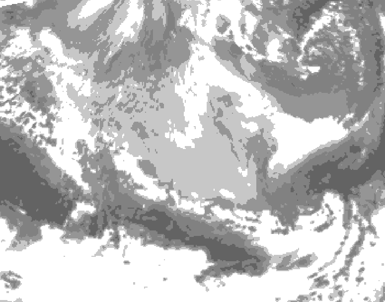 GDPS total cloud 168 hour forecast chart for Canada based on 2026/03/08 0000Z data