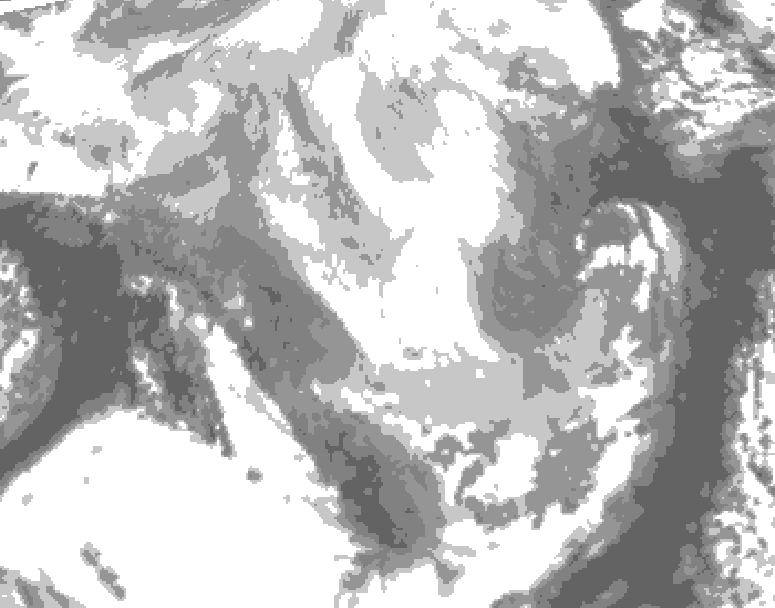 GDPS total cloud 234 hour forecast chart for Canada based on 2026/03/08 0000Z data