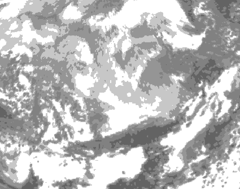 GDPS total cloud 048 hour forecast chart for Canada based on 2026/03/08 1200Z data