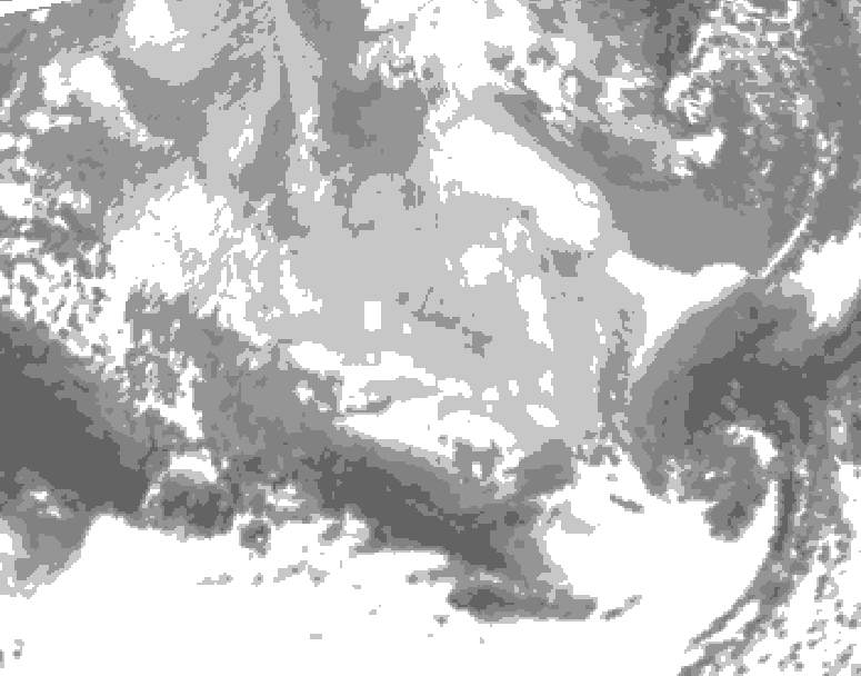 GDPS total cloud 156 hour forecast chart for Canada based on 2026/03/08 1200Z data