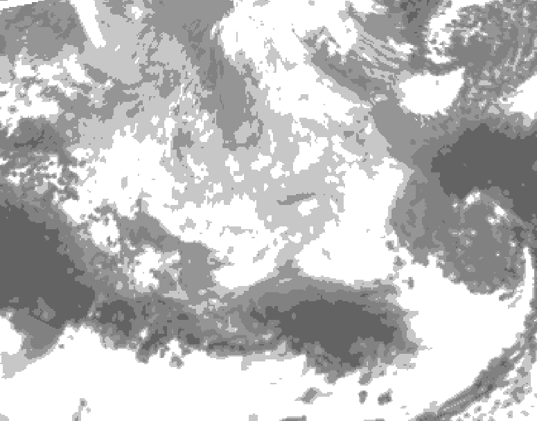 GDPS total cloud 168 hour forecast chart for Canada based on 2026/03/08 1200Z data