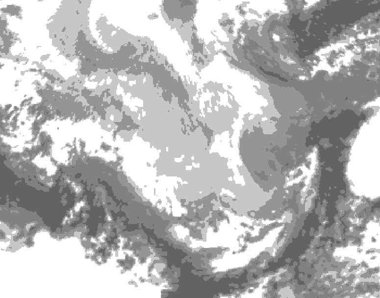 GDPS total cloud 204 hour forecast chart for Canada based on 2026/03/08 1200Z data