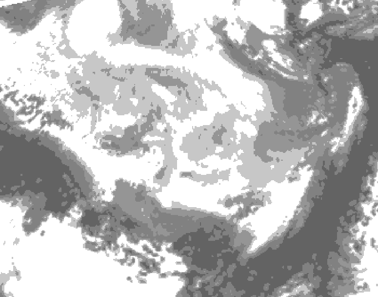 GDPS total cloud 228 hour forecast chart for Canada based on 2026/03/08 1200Z data