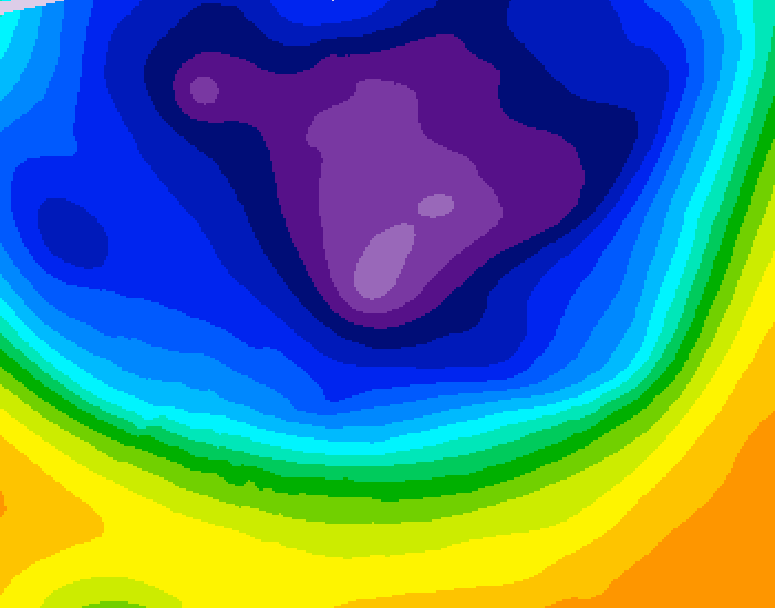 GDPS 500 millibar geopotential height 006 hour forecast chart for Canada based on 2026/03/09 0000Z data