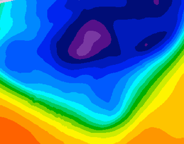 GDPS 500 millibar geopotential height 078 hour forecast chart for Canada based on 2026/03/09 0000Z data