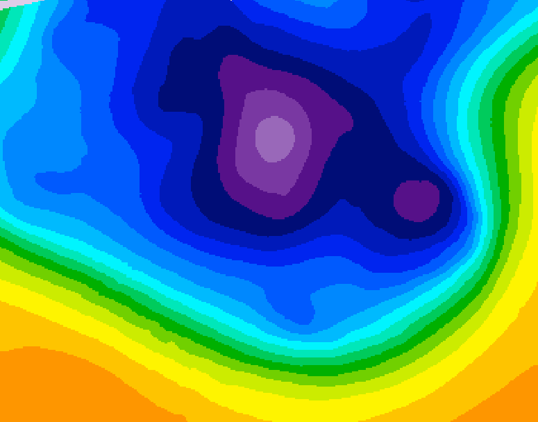 GDPS 500 millibar geopotential height 114 hour forecast chart for Canada based on 2026/03/09 0000Z data