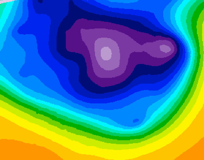 GDPS 500 millibar geopotential height 126 hour forecast chart for Canada based on 2026/03/09 0000Z data