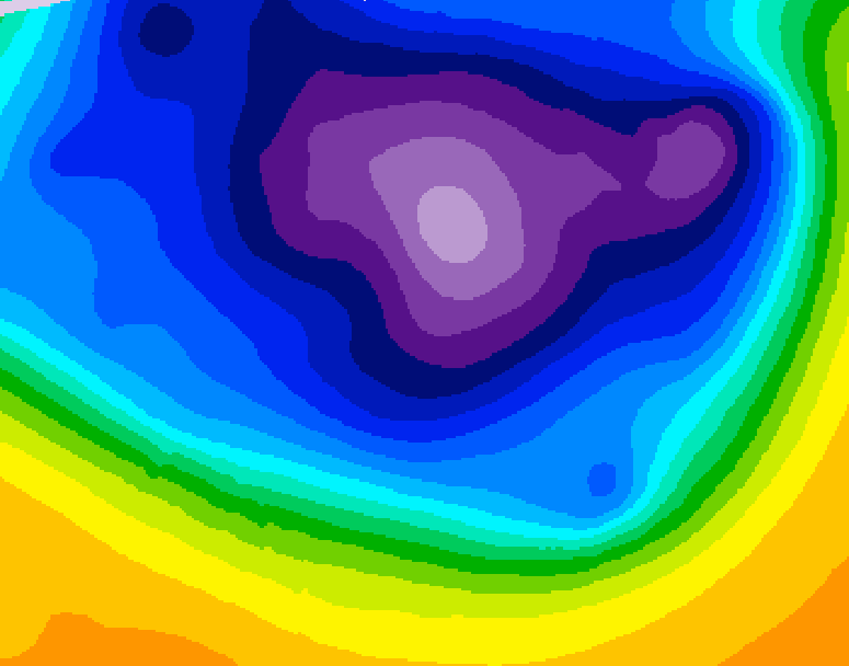GDPS 500 millibar geopotential height 132 hour forecast chart for Canada based on 2026/03/09 0000Z data