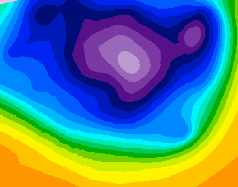 GDPS 500 millibar geopotential height 138 hour forecast chart for Canada based on 2026/03/09 0000Z data