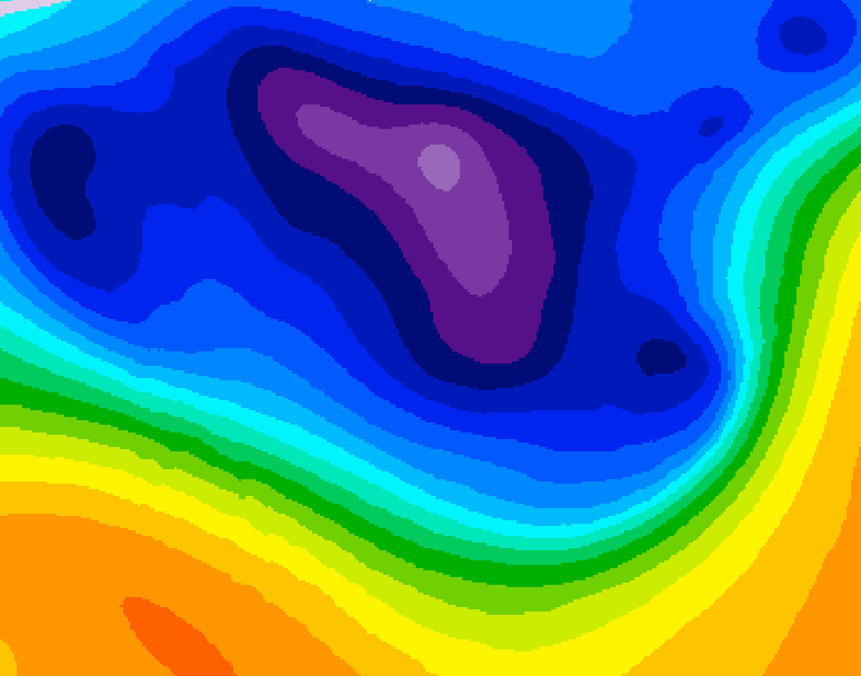 GDPS 500 millibar geopotential height 192 hour forecast chart for Canada based on 2026/03/09 0000Z data