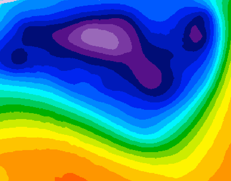 GDPS 500 millibar geopotential height 222 hour forecast chart for Canada based on 2026/03/09 0000Z data
