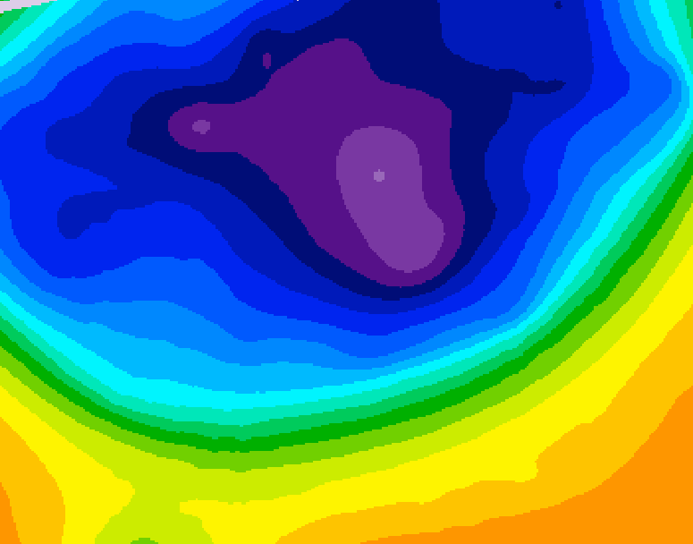 GDPS 500 millibar geopotential height 018 hour forecast chart for Canada based on 2026/03/09 1200Z data