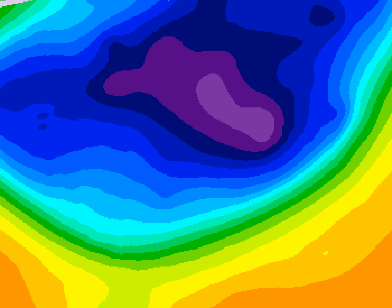 GDPS 500 millibar geopotential height 030 hour forecast chart for Canada based on 2026/03/09 1200Z data