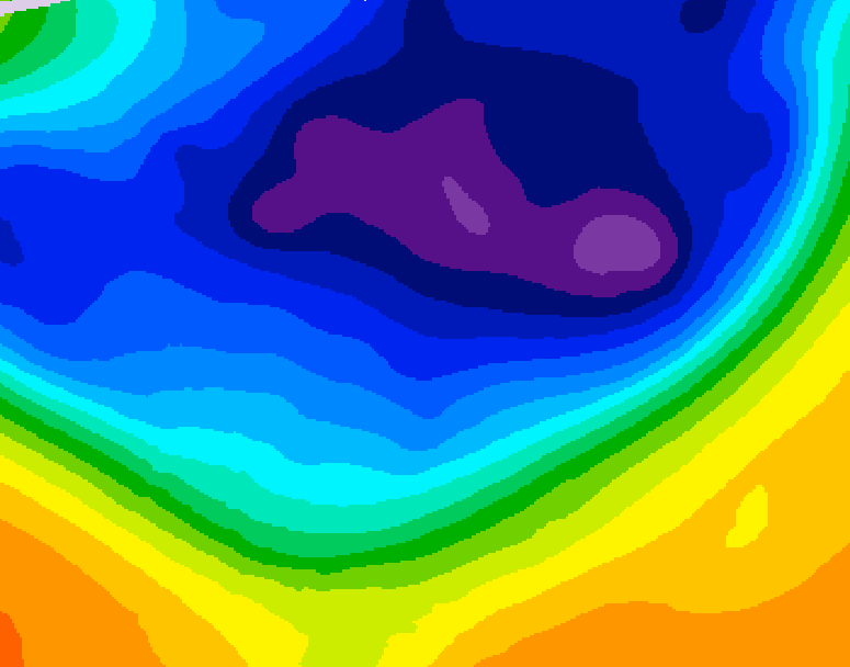 GDPS 500 millibar geopotential height 042 hour forecast chart for Canada based on 2026/03/09 1200Z data