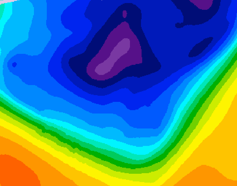 GDPS 500 millibar geopotential height 072 hour forecast chart for Canada based on 2026/03/09 1200Z data