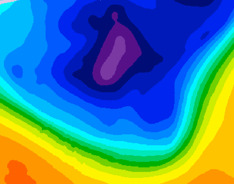GDPS 500 millibar geopotential height 084 hour forecast chart for Canada based on 2026/03/09 1200Z data
