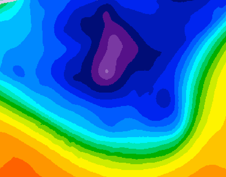 GDPS 500 millibar geopotential height 090 hour forecast chart for Canada based on 2026/03/09 1200Z data