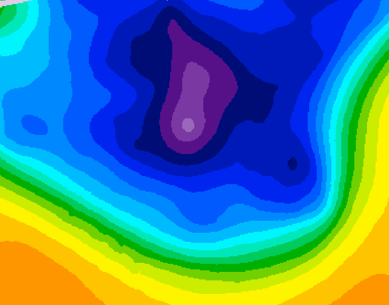 GDPS 500 millibar geopotential height 096 hour forecast chart for Canada based on 2026/03/09 1200Z data