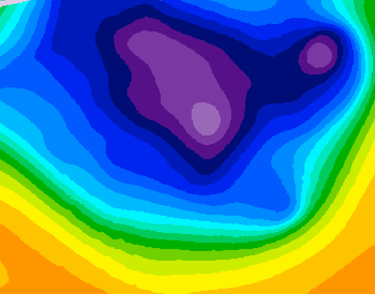 GDPS 500 millibar geopotential height 126 hour forecast chart for Canada based on 2026/03/09 1200Z data