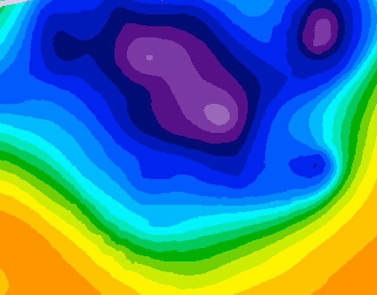 GDPS 500 millibar geopotential height 138 hour forecast chart for Canada based on 2026/03/09 1200Z data