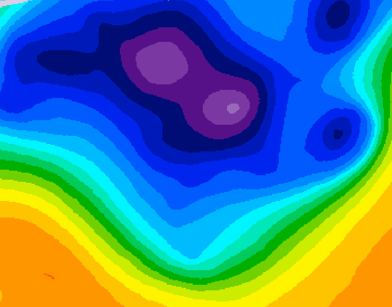 GDPS 500 millibar geopotential height 150 hour forecast chart for Canada based on 2026/03/09 1200Z data