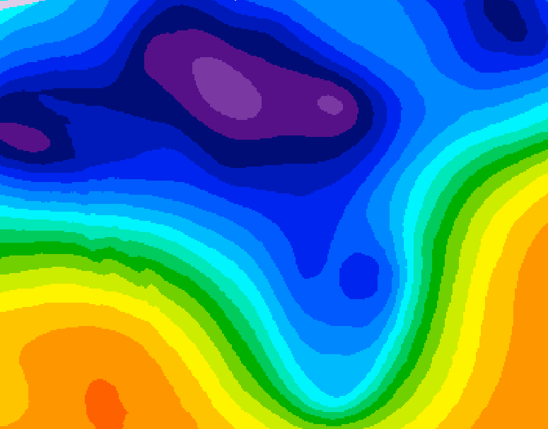 GDPS 500 millibar geopotential height 180 hour forecast chart for Canada based on 2026/03/09 1200Z data
