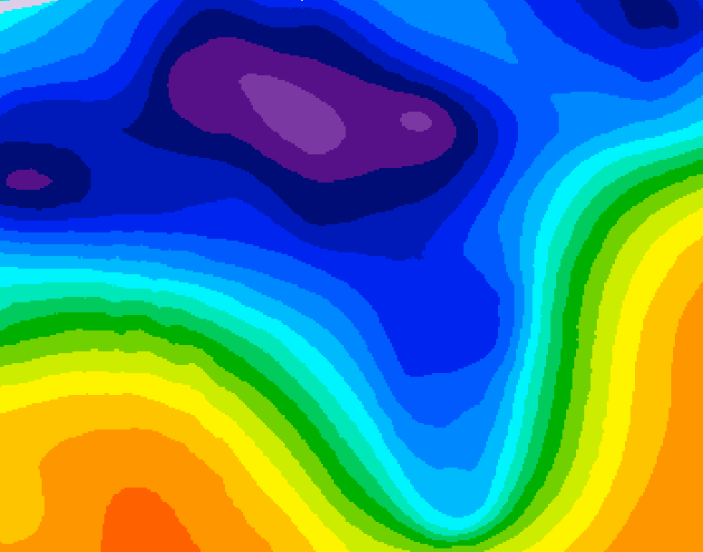 GDPS 500 millibar geopotential height 186 hour forecast chart for Canada based on 2026/03/09 1200Z data